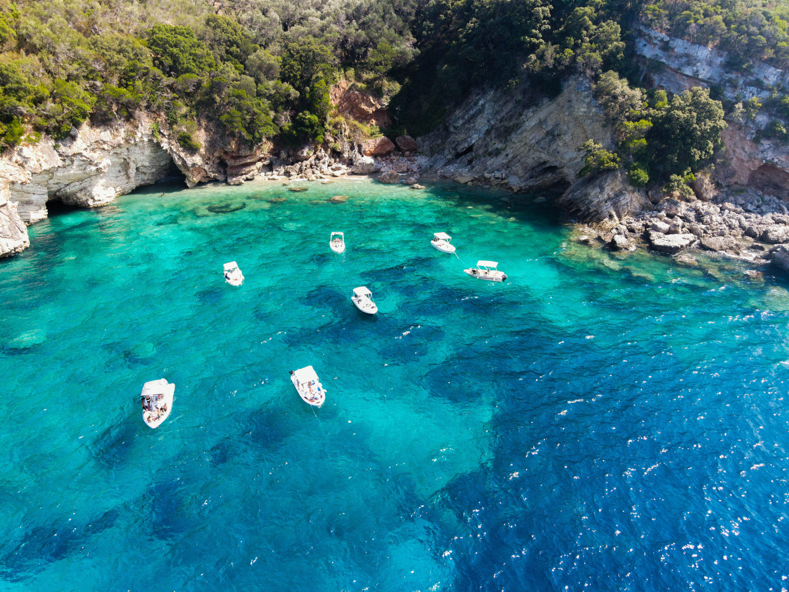 Corfu vanuit de boot